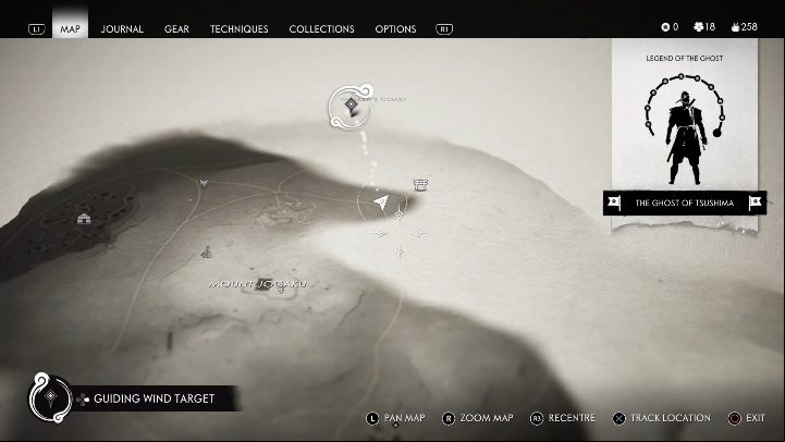 Location: Mount Jogaku - Ghost of Tsushima: Shinto Shrines, Kamiagata Region secrets map, video guide - Kamiagata Region - Ghost of Tsushima Guide, Walkthrough