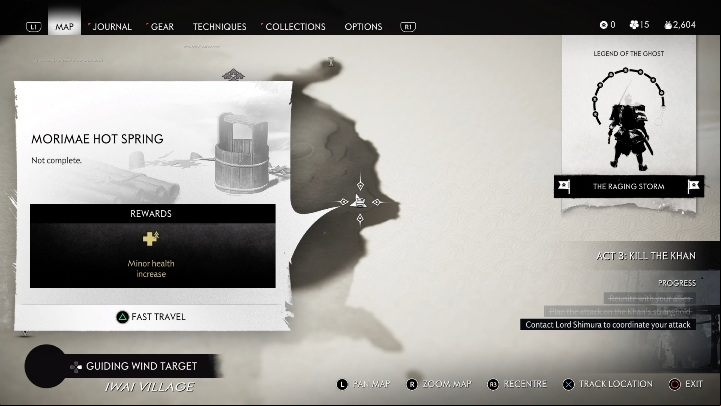 Location: Trappers House - Ghost of Tsushima: Hot Springs, Kamiagata Region secrets map, video guide - Kamiagata Region - Ghost of Tsushima Guide, Walkthrough