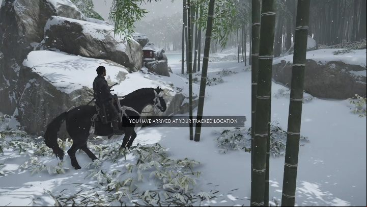 You can find this shrine on a small rock - Ghost of Tsushima: Inari Shrines, Kamiagata Region secrets map, video guide - Kamiagata Region - Ghost of Tsushima Guide, Walkthrough