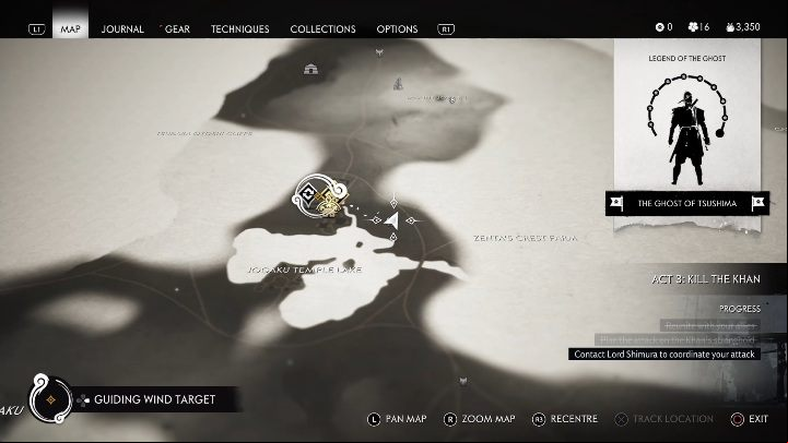 Location: Jogaku Temple Lake - Ghost of Tsushima: Pillars of Honor, Kamiagata Region secrets map, video guide - Kamiagata Region - Ghost of Tsushima Guide, Walkthrough