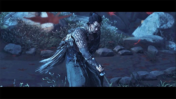 If youve lost a lot of health points, move away from the boss, and activate healing (directional button down) - Ghost of Tsushima: Shadow of the Samurai walkthrough, video guide - Act 1 - Ghost of Tsushima Guide, Walkthrough