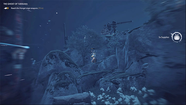 The Mongol catapults are on a hill adjacent to the fortress - Ghost of Tsushima: The Ghost of Yarikawa walkthrough, video guide - Act 2 - Ghost of Tsushima Guide, Walkthrough