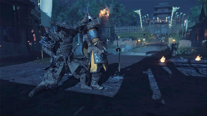 After entering the stronghold, head towards the hill with the tower - Ghost of Tsushima: The Ghost of Yarikawa walkthrough, video guide - Act 2 - Ghost of Tsushima Guide, Walkthrough