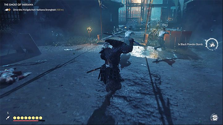 When you kill few Mongols using the Ghost stance, the rest of the opponents will start running away - Ghost of Tsushima: The Ghost of Yarikawa walkthrough, video guide - Act 2 - Ghost of Tsushima Guide, Walkthrough
