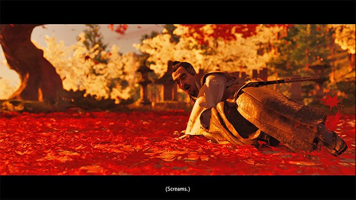 The duel with Shimura ends when you deplete all of his health points - Ghost of Tsushima: The Tale of Lord Shimura walkthrough, video guide - Act 3 - Ghost of Tsushima Guide, Walkthrough