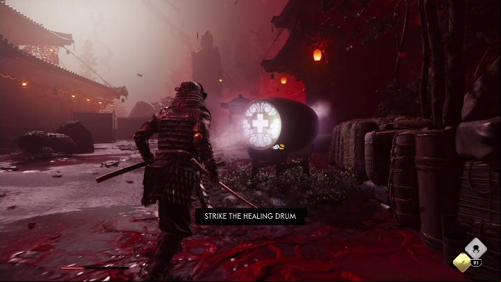When playing alone, you can heal yourself with healing drums, shrines, and skills - GoT Legends: Can you play solo? - FAQ - Ghost of Tsushima Guide, Walkthrough