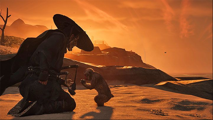 3) Monkeys - Ghost of Tsushima Iki Island: How to tame animals? - FAQ - Ghost of Tsushima Guide, Walkthrough