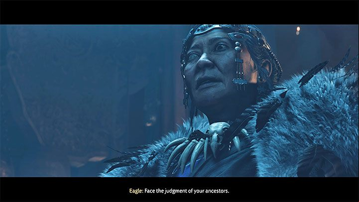 The visions are tied to a specific character - The Eagle, the main antagonist of the Iki Island DLC - Ghost of Tsushima Iki Island: How to stop Visions? - FAQ - Ghost of Tsushima Guide, Walkthrough