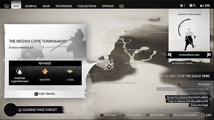 1 - Ghost of Tsushima Iki Island: How to unlock the tournament and rewards? - The Hidden Cove Tournament - arena battles - Ghost of Tsushima Guide, Walkthrough