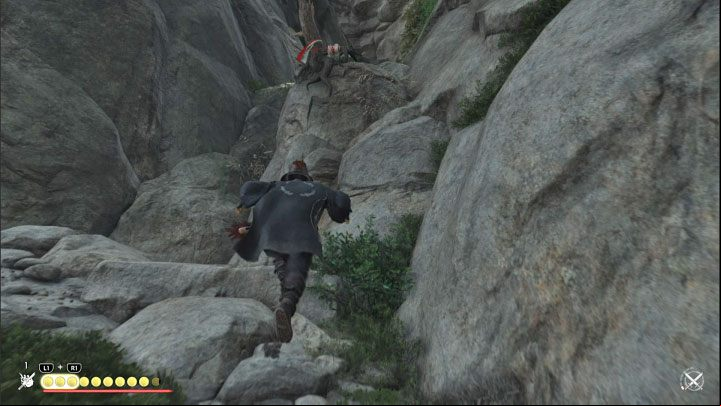 Near the starting point of the climb, you will find an interactive hook - use the grappling hook on it to climb up - Ghost of Tsushima Iki Island: How to reach Saruiwa peak? - Secrets and Collectibles - Ghost of Tsushima Guide, Walkthrough