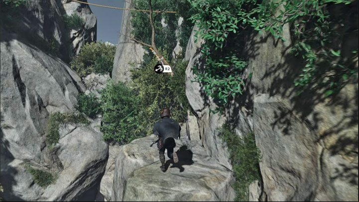 Above, you will find another hook, where you can use the grappling hook - Ghost of Tsushima Iki Island: How to reach Saruiwa peak? - Secrets and Collectibles - Ghost of Tsushima Guide, Walkthrough