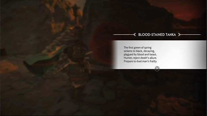 At the base of the statue, you will find a scroll - it contains a clue to the puzzles solution - Ghost of Tsushima Iki Island: Blood-Stained Shrine - Secrets and Collectibles - Ghost of Tsushima Guide, Walkthrough