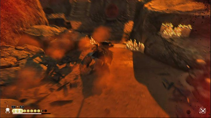 2) Getting injured - The easiest way to achieve this is to fall from a high spot near the chapel - Ghost of Tsushima Iki Island: Blood-Stained Shrine - Secrets and Collectibles - Ghost of Tsushima Guide, Walkthrough