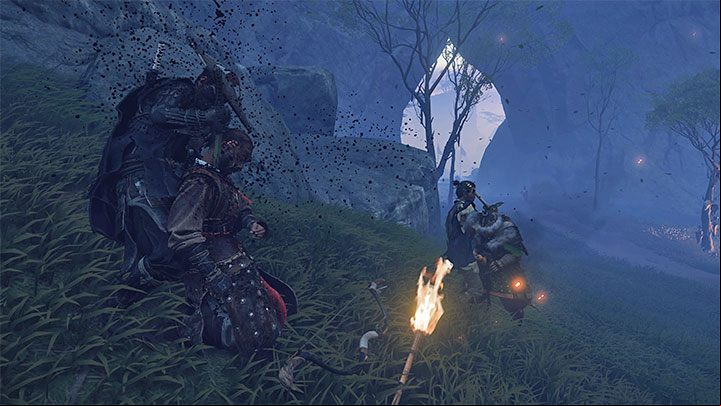 After the time of day changes and night comes, follow Tenzos trail - Ghost of Tsushima Iki Island: Jin from Yarikawa - walkthrough - Main Missions - Ghost of Tsushima Guide, Walkthrough