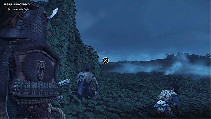 You need to get to spot where you can start a reconnaissance - Ghost of Tsushima Iki Island: The Blessing of Death - walkthrough - Main Missions - Ghost of Tsushima Guide, Walkthrough