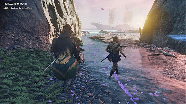 After ing through the main part of the canyon, you will talk with Fune - Ghost of Tsushima Iki Island: The Blessing of Death - walkthrough - Main Missions - Ghost of Tsushima Guide, Walkthrough