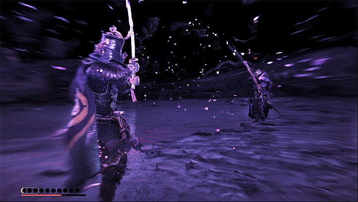 The first phase of the fight will end with a hallucination of the main characters father - Ghost of Tsushima Iki Island: The Blessing of Death - walkthrough - Main Missions - Ghost of Tsushima Guide, Walkthrough