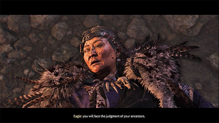 Continue fighting until you defeat the Eagle - this will trigger a new cut-scene - Ghost of Tsushima Iki Island: The Blessing of Death - walkthrough - Main Missions - Ghost of Tsushima Guide, Walkthrough