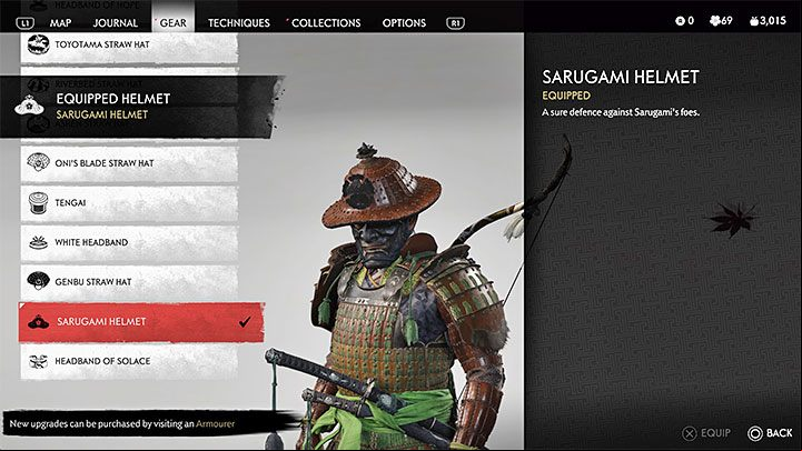 The second reward is the unique Sarugami Helmet, which doesnt have its own stats, of course - Ghost of Tsushima Iki Island: The Legend of Black Hand Riku - walkthrough - Mythic Tales - Ghost of Tsushima Guide, Walkthrough