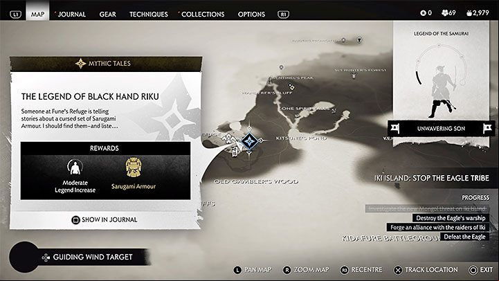 1 - Ghost of Tsushima Iki Island: The Legend of Black Hand Riku - walkthrough - Mythic Tales - Ghost of Tsushima Guide, Walkthrough