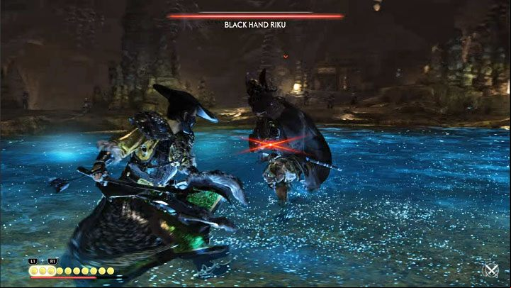 The main problem when fighting Riku is that the boss likes to chain several different attacks - Ghost of Tsushima Iki Island: The Legend of Black Hand Riku - walkthrough - Mythic Tales - Ghost of Tsushima Guide, Walkthrough