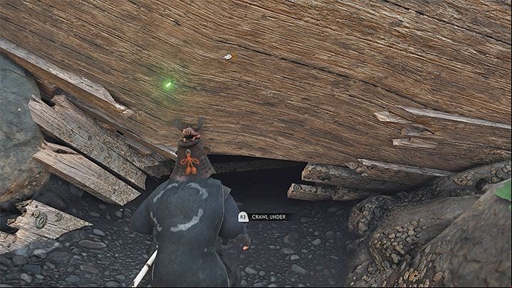 Investigate the area to the left of the guarded age - Ghost of Tsushima Iki Island: The Legacy of Kazumasa Sakai - walkthrough - Mythic Tales - Ghost of Tsushima Guide, Walkthrough