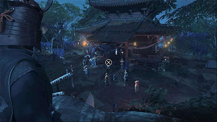 Reach the hill adjacent to the main temple area and start the survey - Ghost of Tsushima Iki Island: Caretakers of the Eagle - walkthrough - Side Quests - Ghost of Tsushima Guide, Walkthrough