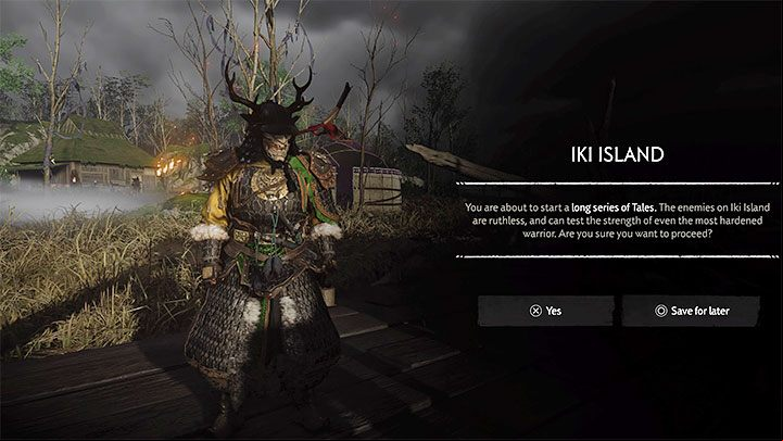 After you talk to the boatman, the game will ask you if youre sure you want to go to the new island - Ghost of Tsushima: How to unlock Iki Island? - Basics - Ghost of Tsushima Guide, Walkthrough