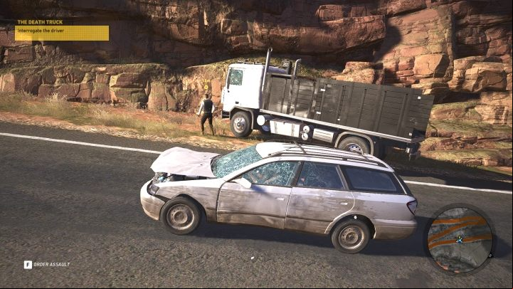 The truck will stop at the roadside - The Death Truck | San Mateo Walkthrough - San Mateo - Tom Clancys Ghost Recon: Wildlands Game Guide