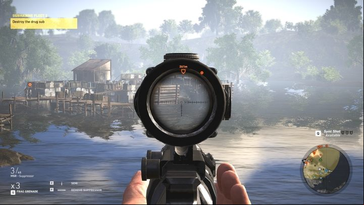 Eliminate the guards - Submarine fleet 2 | Caimanes Walkthrough - Caimanes - Tom Clancys Ghost Recon: Wildlands Game Guide
