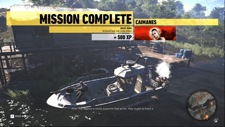 Mission complete - Boat Ride | Caimanes Walkthrough - Caimanes - Tom Clancys Ghost Recon: Wildlands Game Guide