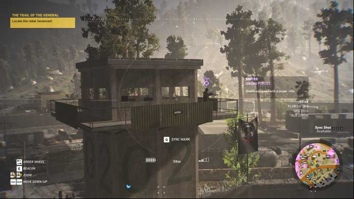 Start by eliminating all the snipers through sync shots - The Trail of the General | Flor De Oro walkthrough - Flor De Oro - Tom Clancys Ghost Recon: Wildlands Game Guide