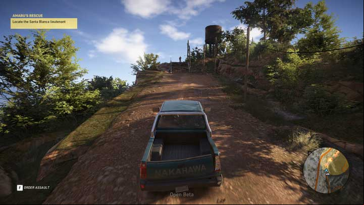 The starting point in the first mission is at a distance from the target - Amarus Rescue | Itacua Walkthrough - Itacua - Tom Clancys Ghost Recon: Wildlands Game Guide