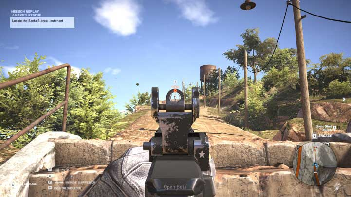 Leave the vehicle when a yellow circle appears on the minimap, indicating targets destination - Amarus Rescue | Itacua Walkthrough - Itacua - Tom Clancys Ghost Recon: Wildlands Game Guide