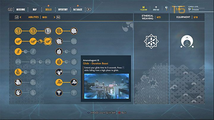 The default glide is quite short, but you can extend the glide time up to 5 seconds - Ghostwire Tokyo: Rooftops - how to get there? - FAQ - Ghostwire Tokyo Guide