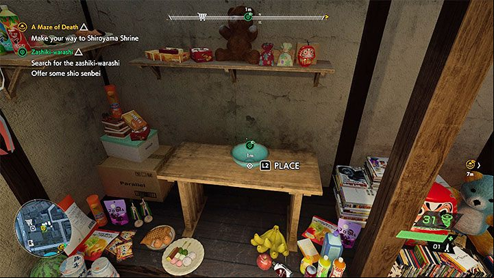The new mission objective is very simple - stay in the same room and interact with the vessel associated with shio senbei - Ghostwire Tokyo: Zashiki-Warashi - walkthrough - Quests available from chapter 2 - Ghostwire Tokyo Guide