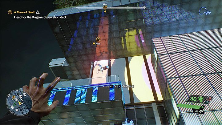Taking control of the Kuo Shrine unlocks a new route to the observation deck - head towards the main building of the shopping center - Ghostwire Tokyo: A Maze of Death - walkthrough - Chapter 2: Trouble - Ghostwire Tokyo Guide