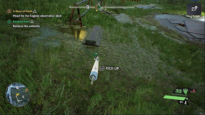 You will find the umbrella on the ground - Ghostwire Tokyo: Karakasa-kozo - walkthrough - Quests available from chapter 2 - Ghostwire Tokyo Guide