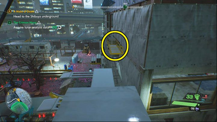 Once you have landed successfully, the first elevator should be right in front of you (pictured in the screenshot above) - Ghostwire Tokyo: The Crimson Moon - walkthrough - Quests available from chapter 2 - Ghostwire Tokyo Guide