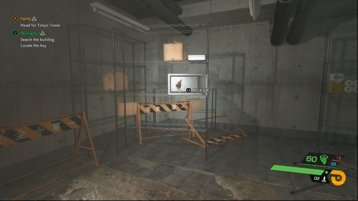 The relic is in the safe in the room with the broken floor - Ghostwire Tokyo: Relics, Central Tokyo - list of all - Relics - Ghostwire Tokyo Guide