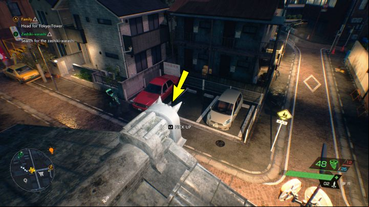 The relic is attached to a rooftop south of Shiroyama shrine - Ghostwire Tokyo: Relics Southern Tokyo - list of all - Relics - Ghostwire Tokyo Guide