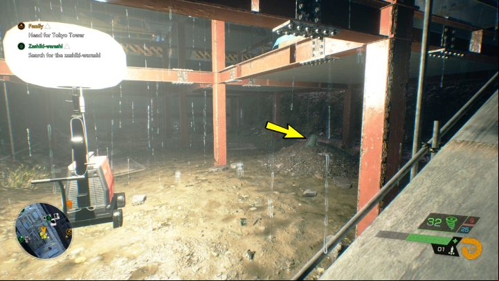 The relic is inside the lowest level of the Construction Labirynth - Ghostwire Tokyo: Relics Southern Tokyo - list of all - Relics - Ghostwire Tokyo Guide