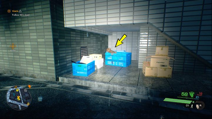 The relic is in a blue box underneath the stairs near the Antique Nekomata - Ghostwire Tokyo: Relics Southern Tokyo - list of all - Relics - Ghostwire Tokyo Guide
