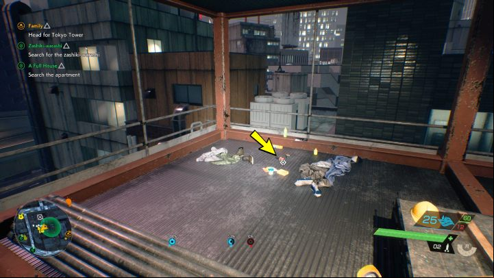The relic is on an upper level of the constructed skyscraper, south-east of the Antique Nekomata - Ghostwire Tokyo: Relics Southern Tokyo - list of all - Relics - Ghostwire Tokyo Guide