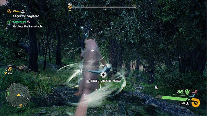 The yokai will start running away from you - Ghostwire Tokyo: Kamaitachi - walkthrough - Quests available from chapter 4 - Ghostwire Tokyo Guide