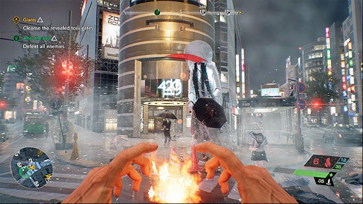 Eventually you'll reach a square, where a large group of Visitors will spawn - Ghostwire Tokyo: After the End - walkthrough - Quests available from chapter 4 - Ghostwire Tokyo Guide