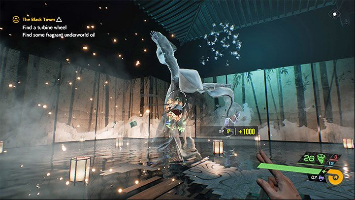 The destination is the shrine on the hill - Ghostwire Tokyo: The Black Tower - walkthrough - Chapter 4: Contortion - Ghostwire Tokyo Guide