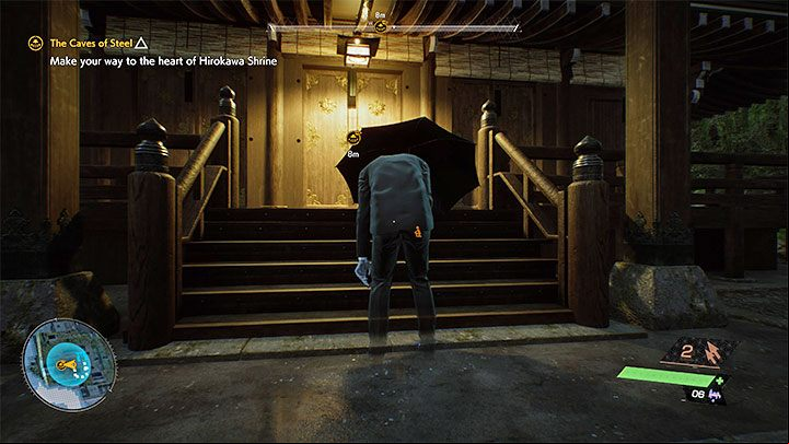 For now, ignore the the main shrine building and the Torii gate you along the way, since Akito doesn't have the powers necessary to purge them - Ghostwire Tokyo: Caves of Steel - walkthrough - Chapter 2: Trouble - Ghostwire Tokyo Guide
