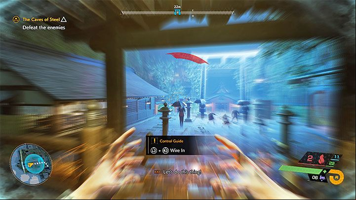 Akito will reconnect with KK, thus regaining his powers and learning a new one - wire in - Ghostwire Tokyo: Caves of Steel - walkthrough - Chapter 2: Trouble - Ghostwire Tokyo Guide