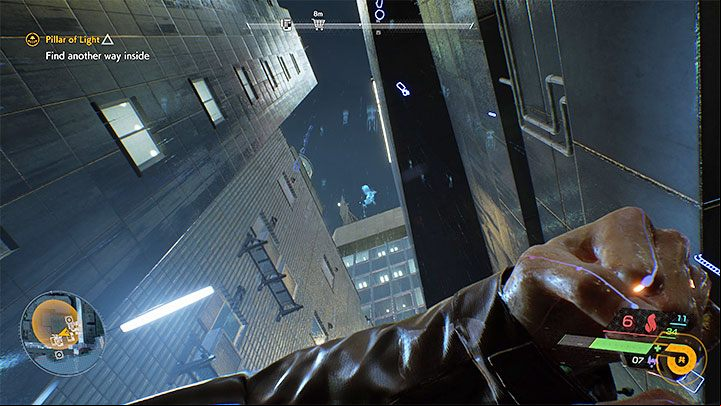 A tengu is flying above this area and you should use the grappling hook to latch onto it - Ghostwire Tokyo: Pillar of Light - walkthrough - Chapter 3: Connection - Ghostwire Tokyo Guide